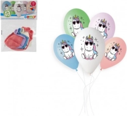 Globos inflables Unicornio 33 cm, 5 uds