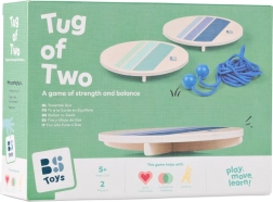 Tira y afloja en tabla de equilibrio – juego de madera para 2 jugadores