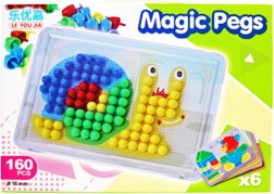 Mosaico con clavijas 240 uds, 15 mm