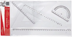 Juego de reglas transparentes CONCORDE, 4 uds.