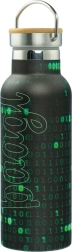 Botella térmica con tapa de bambú