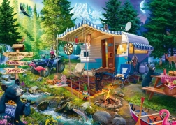 Puzzle Schmidt con caravana en las montañas 1000 piezas