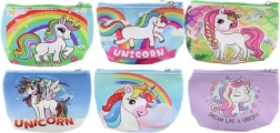 Cartera con motivo de unicornio con cierre de cremallera