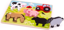 Bigjigs Toys puzle encajable de madera granja