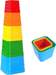 Kubus baby pirámide apilable cuadrada de 5 piezas
