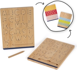 Small foot pizarra de escritura de madera Educate – set para practicar letras y números