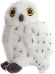 Búho nival de peluche de 18 cm