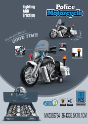 Moto policial con efectos de luz y sonido