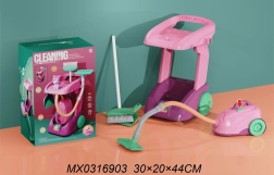 Set infantil de limpieza con carrito y aspiradora
