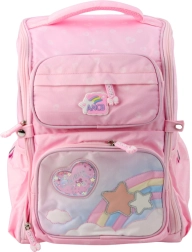 Mochila escolar con unicornio y correa pectoral rosa 20L