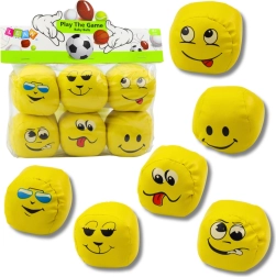 Pelotas Deportivas Blandas Emoticonos Set 6 uds 7 cm