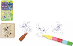 Sellos de madera con almohadilla 4,5 × 4,5 cm con cera LILO & STITCH