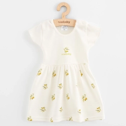 Vestido para bebé de algodón orgánico de manga corta NEW BABY Olivas