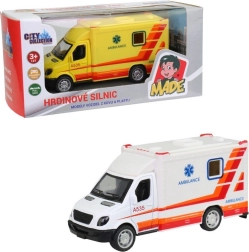 Ambulancia metálica con retroceso 10 cm