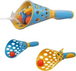 Cesta con lanzador de pelota para niños