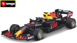Modelo del coche Red Bull Racing RB16B 2021 Sergio Pérez 1:43 de Bburago – Con casco