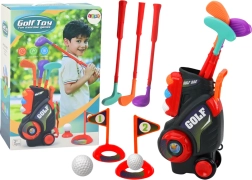 Juego de minigolf infantil con carrito con ruedas