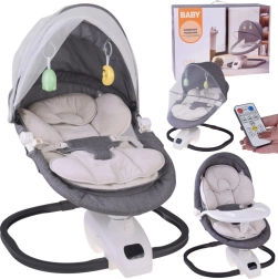 Hamaca mecedora y trona 3 en 1 con mosquitera y control remoto