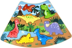 Puzle encajable de madera dinosaurios – set conectable