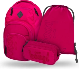 Baagl 3 Set Coolmate Ruby: mochila, estuche y bolsa
