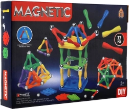 Juego de construcción magnético de 77 piezas plástico/metal