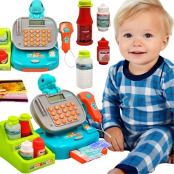 Caja registradora infantil con estantería Dino WOOPIE