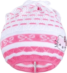 Gorro-braga de punto New Baby gatita rosa