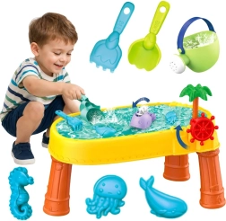 Mesa de agua y arena Woopie con forma de barco pirata y 8 accesorios