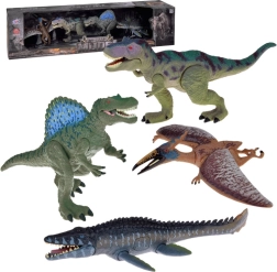 Juego de 4 figuras de dinosaurios – figuras grandes articuladas