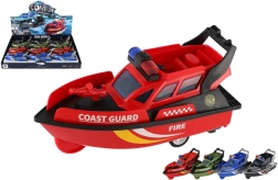 Lancha de rescate de plástico con mecanismo de inercia 14 cm