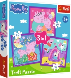 Puzzle Peppa Pig 3 en 1 (20, 36, 50 piezas)