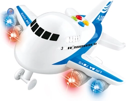 Avión de inercia con efectos de luz y sonido 22 cm