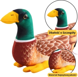Juguete de peluche pato marrón-verde 28 cm