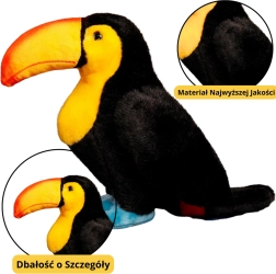 Peluche de tucán 25 cm negro