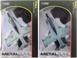 Avión metálico a pilas con sonido y luces