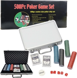 Set de póker profesional de 500 piezas en maletín de aluminio