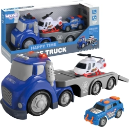 Woopie Grúa policial azul City Truck con efectos de luz y sonido