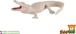 Figura de plástico de aligátor blanco 15 cm