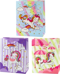 Bolsa de regalo unicornio multicolor 23 × 16 × 10 cm