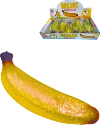 Plátano antiestrés brillante para apretar, elástico - 1 pieza