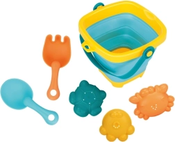 Cubo plegable y juguetes para arena BABY MIX – set de 5 piezas