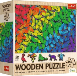 Puzle de madera TREFL Mariposas arcoíris 501 piezas