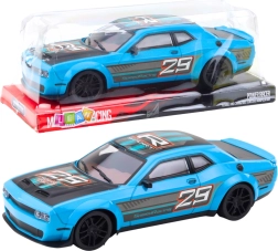 Coche deportivo azul con tracción trasera
