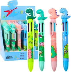 Bolígrafo infantil multicolor con figura de dinosaurio