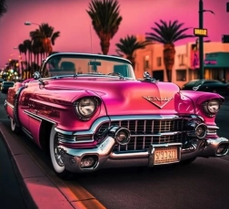 Pintura de diamantes Cadillac en Los Ángeles 30 × 40 cm