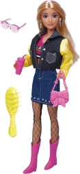 Muñeca con falda vaquera con accesorios 30 cm