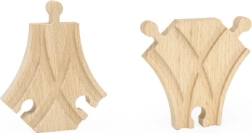 Vías de madera desvío corto 2 uds