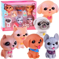 Set de figuras de goma de cachorros 6 unidades