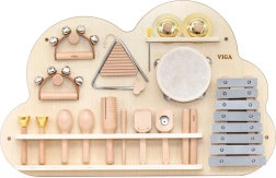 Panel musical de madera con 12 instrumentos VIGA
