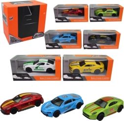 Coche deportivo en caja para niños